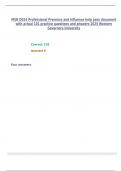 MSN D024 Professional Presence and Influence &vert;help pass document with actual 101 practice questions and answers 2025 Western Governors University