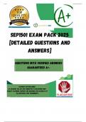 SEP1501 EXAM PACK 2025 &lbrack;DETAILED QUESTIONS AND ANSWERS&rsqb;