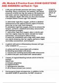 JBL Module 6 Practice Exam EXAM QUESTIONS AND ANSWERS verified A&plus; Tips