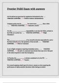 Frontier FARS Exam with answers