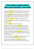 Human Rights ib global politics &vert; Q&A Latest 2024&sol;2025 &vert; 100&percnt; PASS
