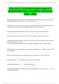 FOA CFOT CERTIFICATION EXAM V11 QUESTIONS AND ANSWERS UPDATED 2025 - 2026