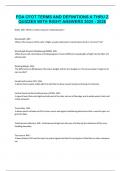 FOA CFOT TERMS AND DEFINITIONS A THRU Z QUIZZES WITH RIGHT ANSWERS 2025 - 2026