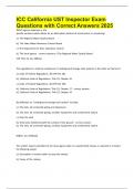 ICC California UST Inspector Exam Questions with Correct Answers 2025