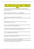 NEW YORK STATE CLASS A&sol;B UST OPERATOR EXAM QUESTIONS WITH CORRECT ANSWERS 2025