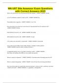 WA UST Site Assessor Exam Questions with Correct Answers 2025