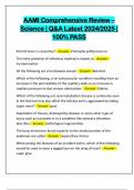 AAMI Comprehensive Review &ndash; Science &vert; Q&A Latest 2024&sol;2025 &vert; 100&percnt; PASS