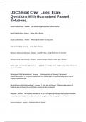 USCG Boat Crew  Latest Exam Questions With Guaranteed Passed Solutions&period;