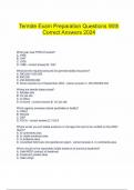  Termite Exam Preparation Questions With Correct Answers 2024