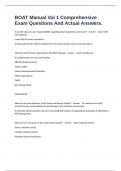 BOAT Manual Vol 1 Comprehensive Exam Questions And Actual Answers&period;