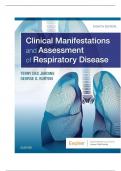 Test Bank For Clinical Manifestaand Astions sessment of Respiratory Disease 8th Edition by Terry Des Jardins&semi; George G&period; Burton &vert; 9780323553698 &vert; &vert; Chapter 1-45 &vert; All Chapters with Answers and Rationales