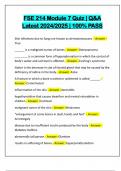 FSE 214 Module 7 Quiz &vert; Q&A Latest 2024&sol;2025 &vert; 100&percnt; PASS