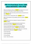 FSE 214&comma; PATHOLOGY BUNDLED EXAMS&colon;&colon;&colon; Q&A LATEST 2024&sol;2025