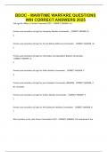 BDOC - MARITIME WARFARE QUESTIONS WIH CORRECT ANSWERS 2025