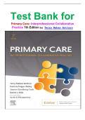 Test Bank for Primary Care&colon; Interprofessional Collaborative Practice 7th Edition by Terry Mahan Buttaro Latest Verified Guide