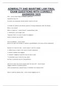  MARITIME Exams Questions with 100&percnt; Correct Answers &vert; Latest Version &lpar;2025&rpar; Expert Verified