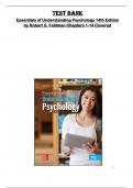 TEST BANK for  Essentials of Understanding Psychology 14th Edition  by Robert S&period; Feldman Chapters 1-14 Covered 