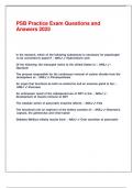 PSB Practice Exam Questions and Answers 2025&period;