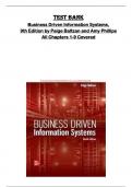 Test Bank  for Business Driven Information Systems&comma;  9th Edition by Paige Baltzan and Amy Phillips  All Chapters 1-9 Covered 