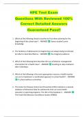 HPE Test Exam   Questions With Reviewed 100&percnt;  Correct Detailed Answers  Guaranteed Pass&excl;&excl;