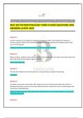 NUR 104 PATHOPHYSIOLOGY TERM 4 EXAM QUESTIONS AND ANSWERS LATEST 2025