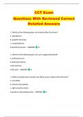 CCT Exam   Questions With Reviewed Correct  Detailed Answers  