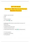 CCT CCI Exam   Questions With Reviewed Correct  Detailed Answers  