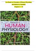 Test Bank for Principles of Human Physiology 6th Edition by Stanfield  Chapters 1 - 24     