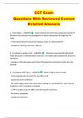CCT Exam   Questions With Reviewed Correct  Detailed Answers