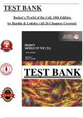 Test Bank - Becker's World of the Cell&comma; 10th Global Edition by Hardin &lpar;All Chapters 1 to 26 Covered&rpar; - Pdf