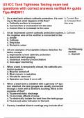 U3 ICC Tank Tightness Testing exam test questions with correct answers verified A&plus; guide Tips &num;NEW&excl;&excl;&excl;