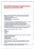 IIBA-ECBA Certification Practice Exam 1 Questions and Answers 2025&period;