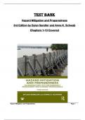 Test Bank  for Hazard Mitigation and Preparedness  3rd Edition by Dylan Sandler and Anna K&period; Schwab  Chapters 1-13 Covere