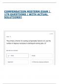 COMPENSATION MIDTERM EXAM &vert; 179 QUESTIONS &vert; WITH ACTUAL SOLUTIONS&excl;&excl;