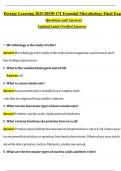 Portage Learning 2025 BIOD 171 Essential Microbiology Final Exam 2025 &sol; 2026 COMPLETE FREQUENTLY MOST TESTED QUESTIONS WITH COMPLETE SOLUTION &sol;GET IT 100&percnt; ACCURATE&excl;&lpar;Graded A&plus;&rpar;