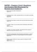 NAPSR - Chapters 2 And 3 Questions And Answers Well-Structured For Revision And Graded A&plus;&period;