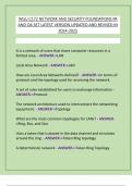 WGU C172 NETWORK AND SECURITY FOUNDATIONS PA  AND OA SET LATEST VERSION UPDATED AND REVISED IN  2024-2025 