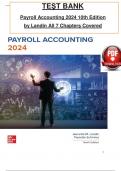 Test Bank - Payroll Accounting 2024&comma; 10th Edition &lpar;Landin&rpar;&comma; Chapter 1 - 7 > Download as a PDF <