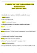 Washington Real Estate Fundamentals Rockwell 2025 Questions and Answers &lpar;2025 &sol; 2026&rpar; COMPLETE FREQUENTLY MOST TESTED QUESTIONS WITH COMPLETE SOLUTION &sol;GET IT 100&percnt; ACCURATE&excl;&lpar;Graded A&plus;&rpar;