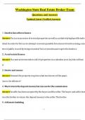 Washington State Real Estate Broker Exam 2025 Questions and Answers  Latest 2025&sol;2026 COMPLETE FREQUENTLY MOST TESTED QUESTIONS WITH COMPLETE SOLUTION &sol;GET IT 100&percnt; ACCURATE&excl;&lpar;Graded A&plus;&rpar;