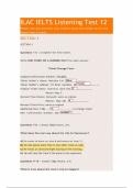 ILAC IELTS Listening Test 12 Questions and Answers&vert;Latest Update 100&percnt; Correct
