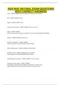 2025 NUR 160 FINAL EXAM QUESTIONS WITH CORRECT ANSWERS