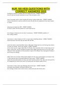 NUR 160 HESI QUESTIONS WITH CORRECT ANSWERS 2025