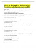 Hondros College Nur 160 Medications Questions with Correct Answers 2025