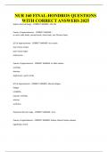 HONDROS NUR 160 Exams Questions with 100&percnt; Correct Answers &vert; Latest Version &lpar;2025&rpar; Expert Verified