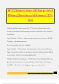 MTTC History Exam &lpar;09&rpar; Part 1&colon; World History Questions and Answers 100&percnt; Pass