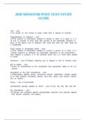 2020 MISSOURI POST TEST STUDY GUIDE