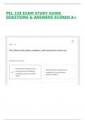 PEL 238 EXAM STUDY GUIDE QUESTIONS & ANSWERS SCORED A&plus;