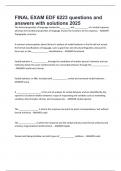 FINAL EXAM EDF 6223 questions and answers with solutions 2025