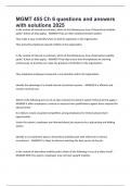 MGMT 455 Ch 6 questions and answers with solutions 2025